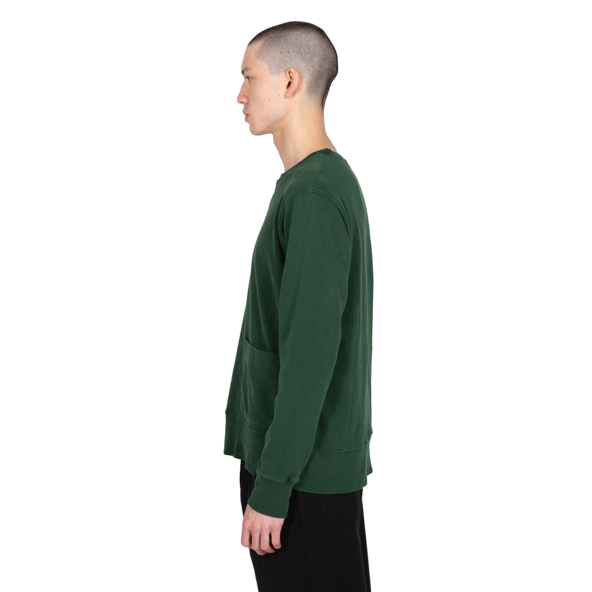 velva sheen heavy pigment crewneck sweatshirt green sweater