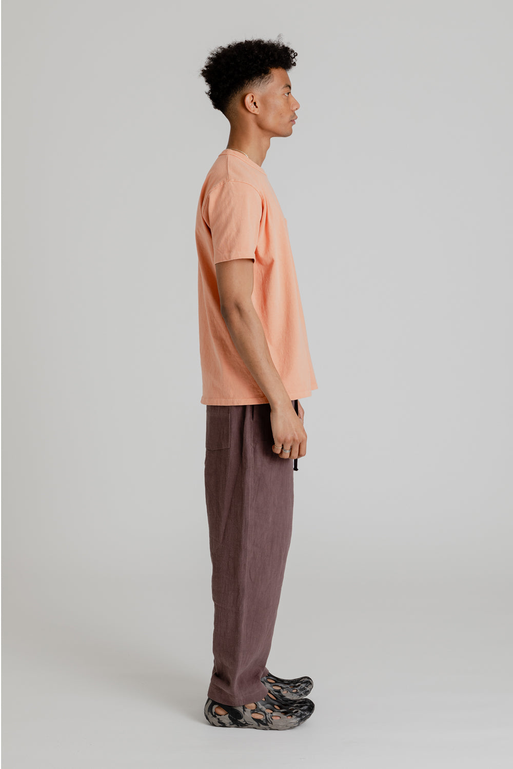 Velva Sheen Pigment Dyed Pocket Tee in Coral