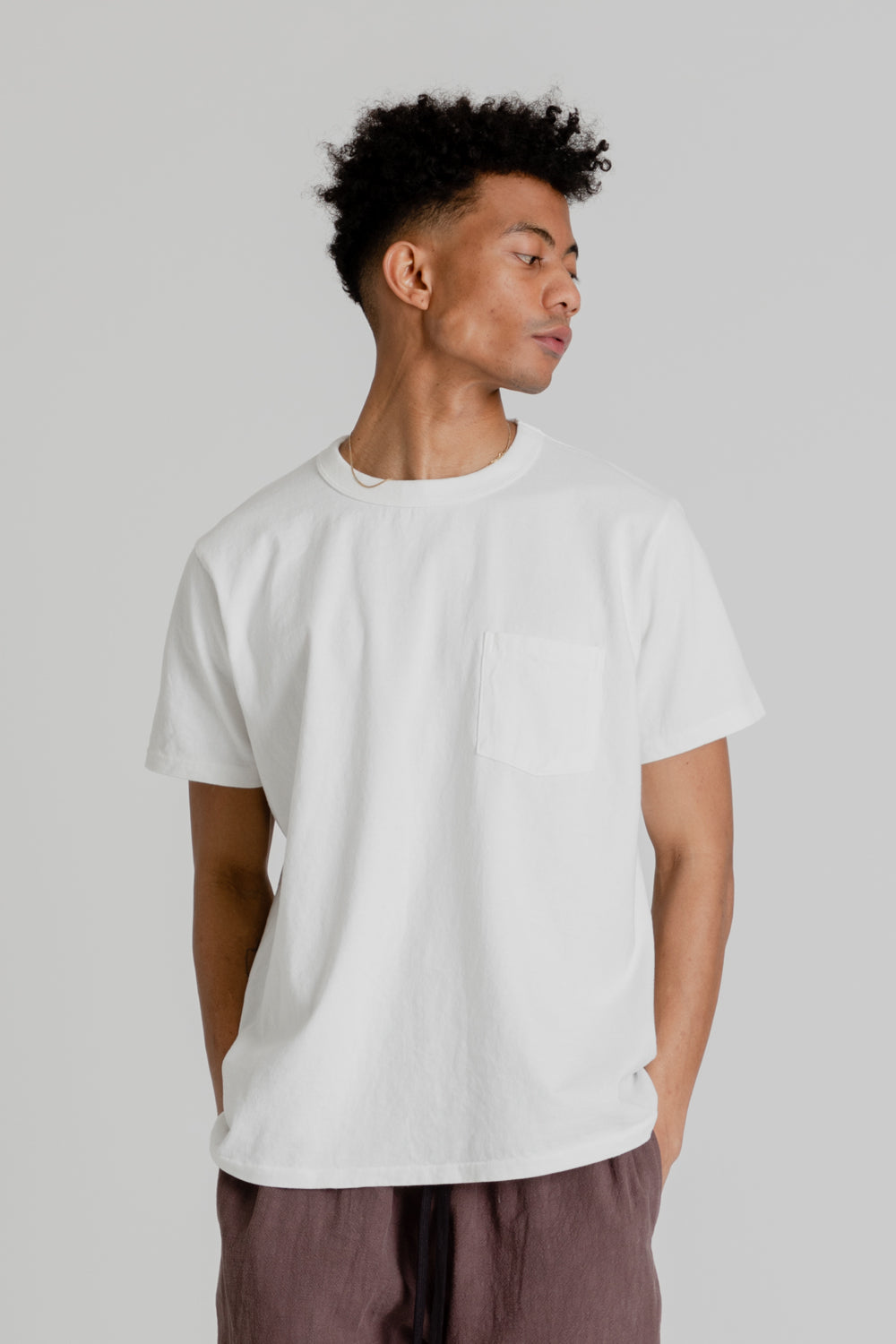 Pigment Dyed Pocket Tee - Off White