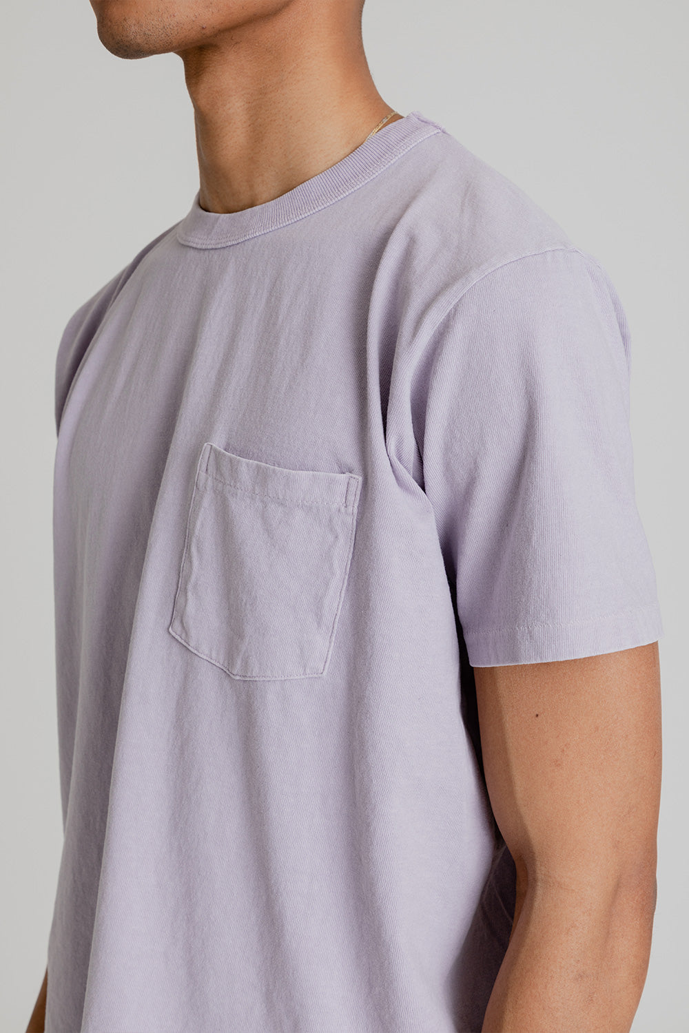 Velva Sheen Pigment Dyed Pocket Tee in Orchid