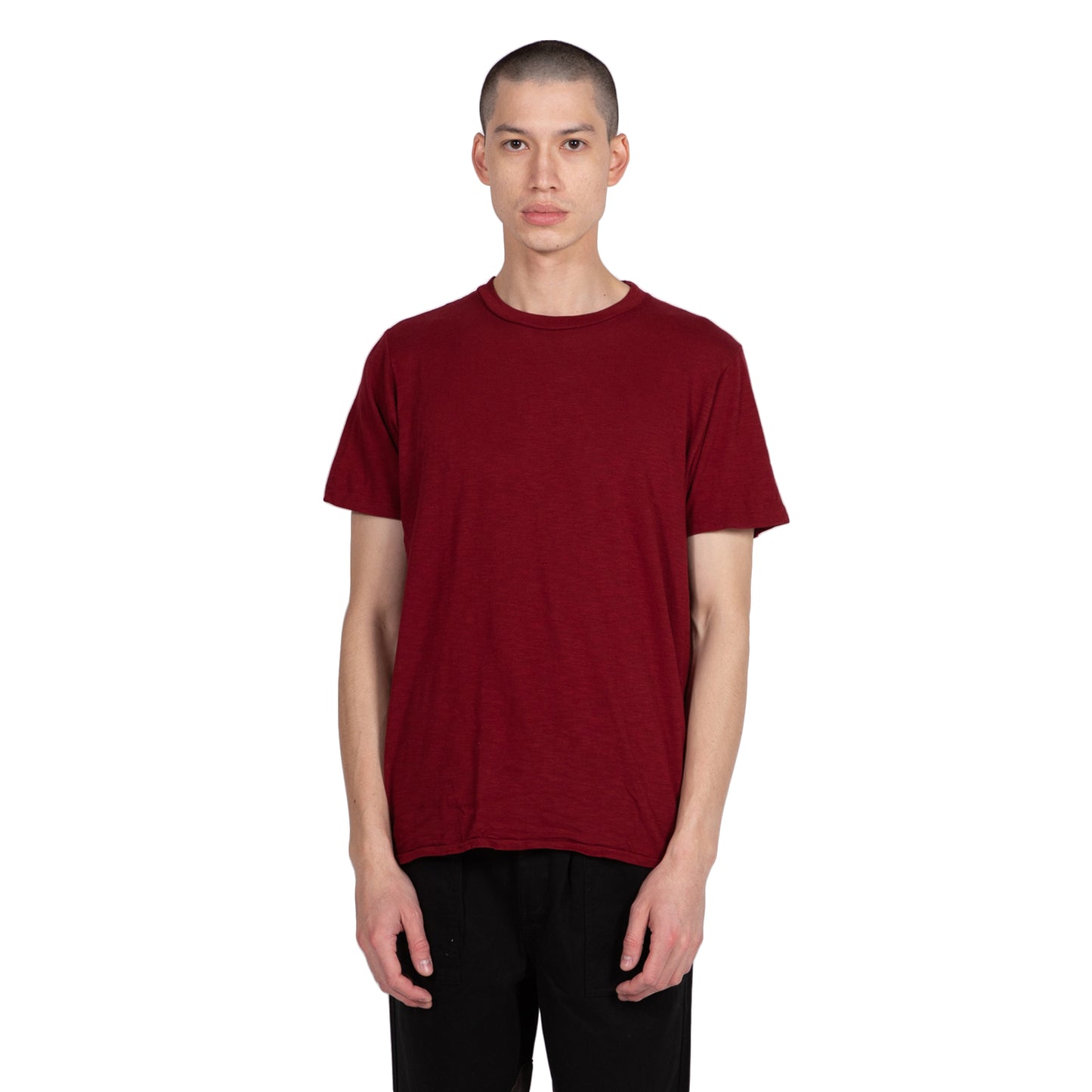 Velva Sheen Regular Short Sleeve Tee Shirt T-Shirt Burgundy
