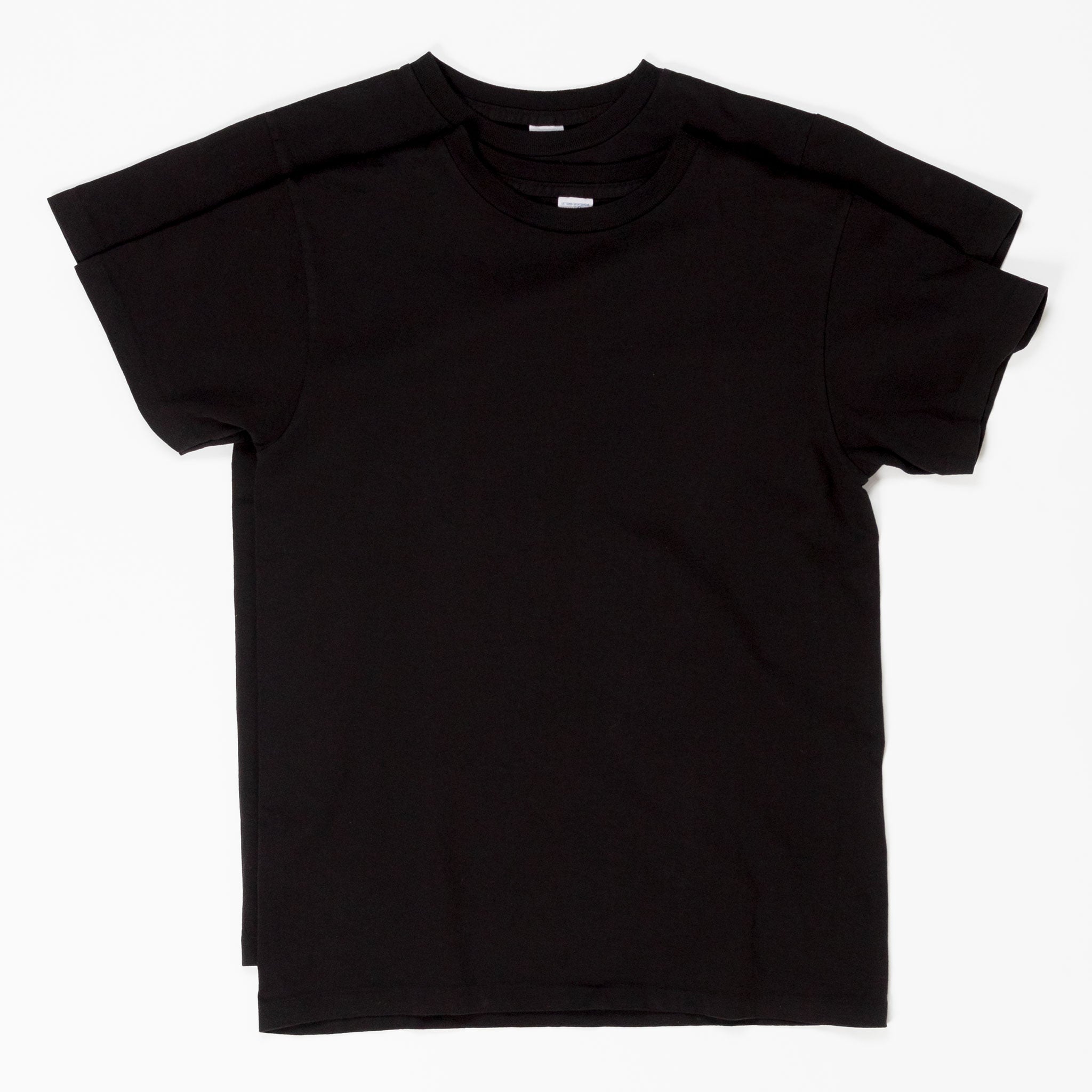 Velva Sheen 2 Pack Crewneck Tee - Black/Black | Wallace Mercantile