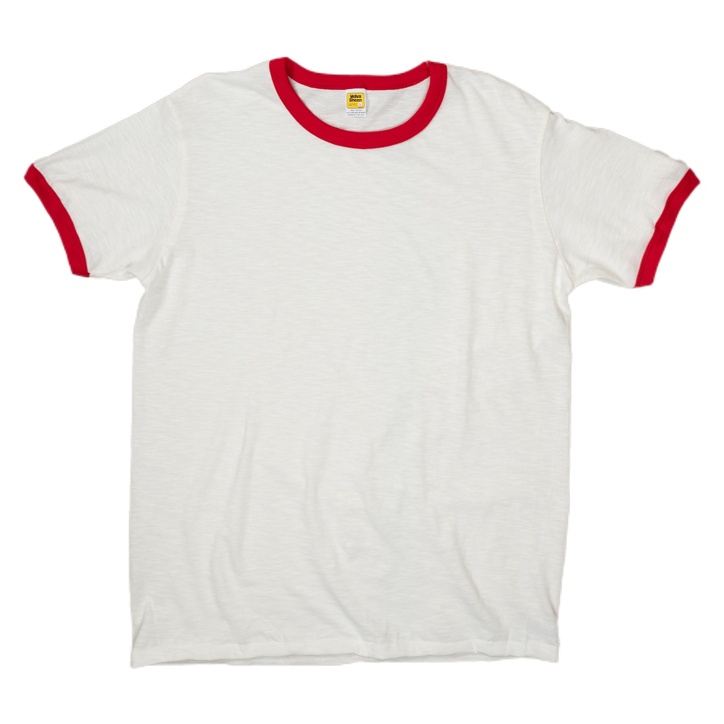 Velva Sheen Ringer T-Shirt - White/Red