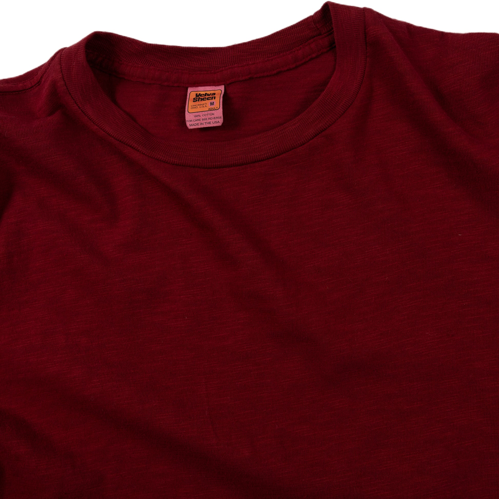 Velva Sheen Regular Short Sleeve Tee Shirt T-Shirt Burgundy Collar