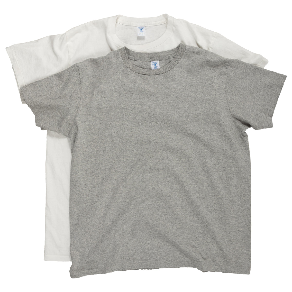 Velva Sheen Crewneck Tee Shirt T-Shirt Two Pack White Grey